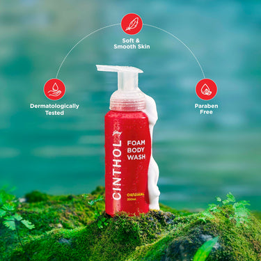 Cinthol Original Foam Body Wash (200ml) | Unique Foam Formula for Moisturized & Irresistibly Soft Skin | Suitable for All Skin Types